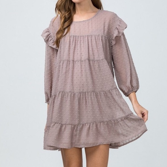 Entro Swiss Dot Tiered Dress - Picture 4 of 4